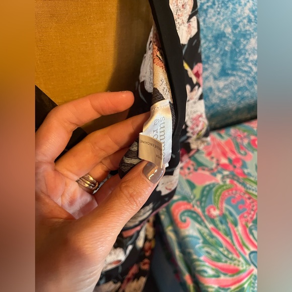 Summer & Rose Chiffon Floral Kimono Size M/L - Picture 6 of 9